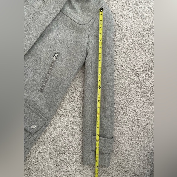 J. CREW Wool Melton Duffle Coat HEATHER DOVE CLEAN MODERN CLASSIC size 2 - Picture 11 of 16